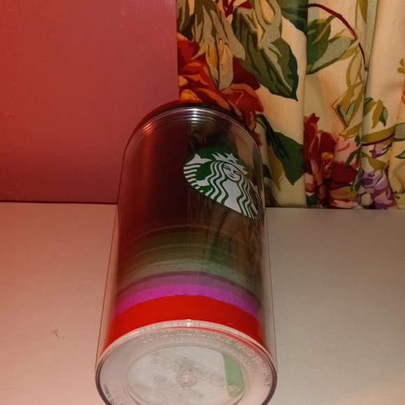 Starbucks CHRISTMAS GREEN & RED 2022 Holiday Travel Tumbler WITH Lid - Picture 9 of 9